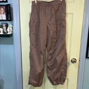 Zara Tan parachute pants